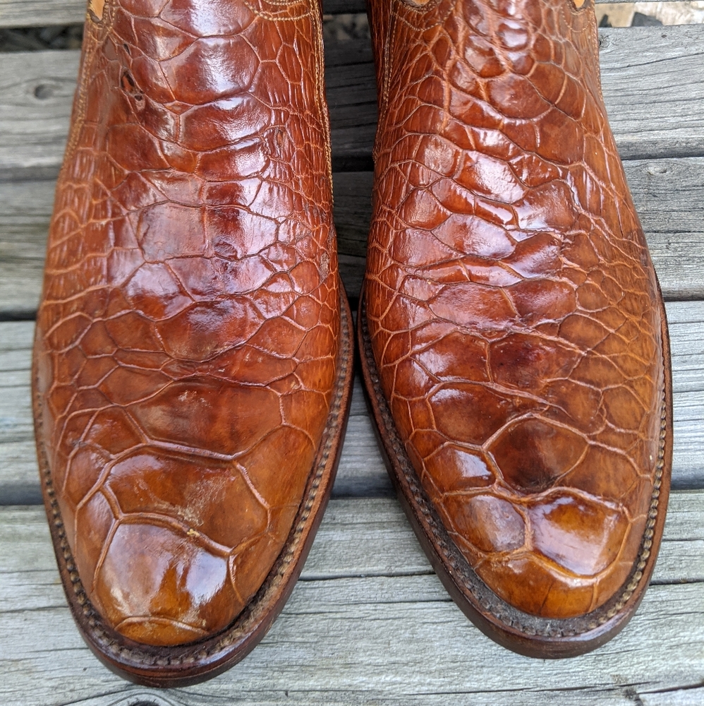 Vintage pre ban Sea Turtle cowboy boots